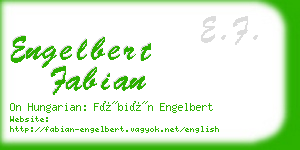 engelbert fabian business card